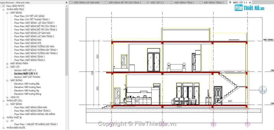 File REVITbiệt thự 2 tầng,kiến trúc revit 2 tầng,revit 2 tầng 7.5x16m,Bản vẽ revit 2 tầng 7.5x16m